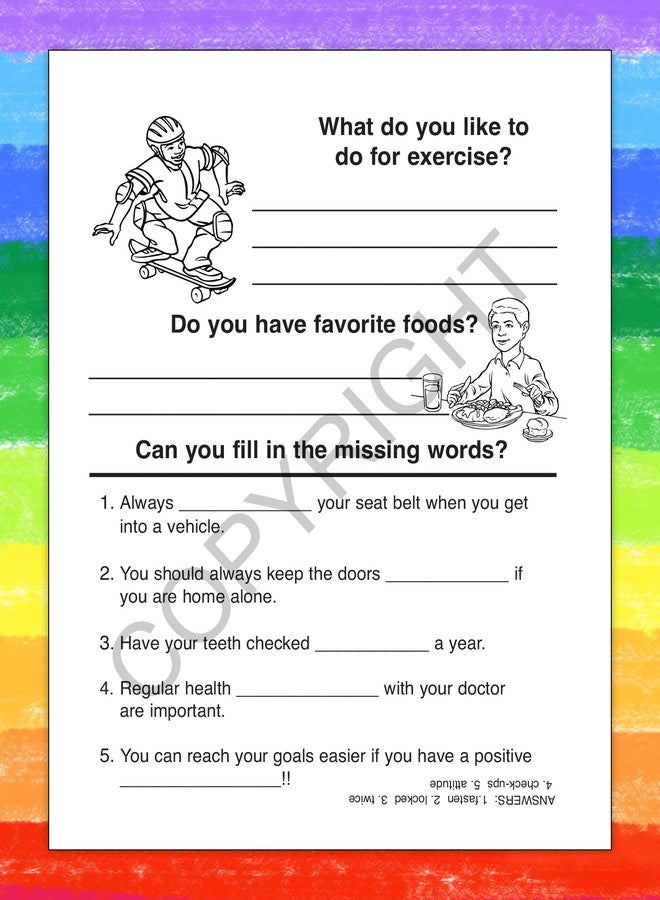 ZOCO - Health and Safety Coloring & Activity Books for Kids (50 Bulk Pack, Without Crayons) - Educational Wellness Activities for Ages 3+ - Image 4